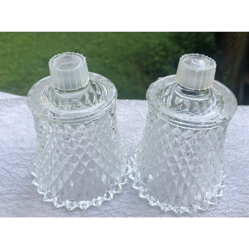 Vintage Home Interiors 2 Clear Hobnail Design Glass Votive Candle Holders - Picture 2 of 5